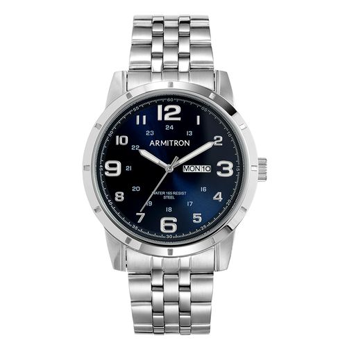 Reloj Armitron análogo de acero inoxidable plateado para hombre
