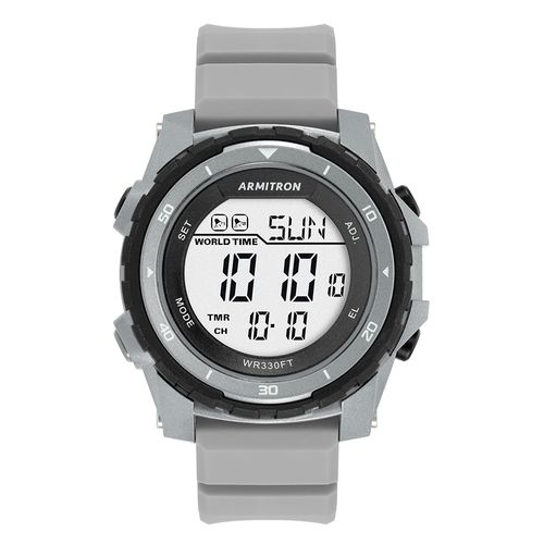 Reloj Armitron digital de resina gris para hombre