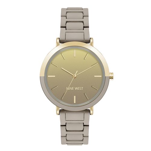 Reloj Nine West análogo de metal color gris para mujer