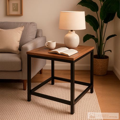 Mesa de hierro cuadrada para te 45x50 cm