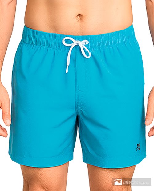 Calzoneta de baño Izod celeste sólida para hombre
