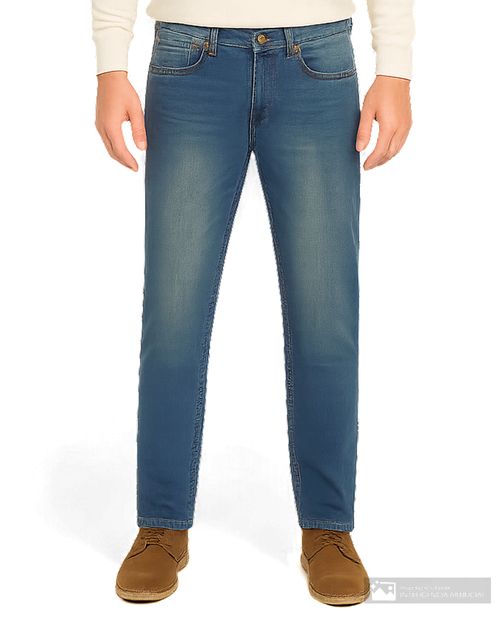 Jeans Izod slim fit azul denim lavado para hombre