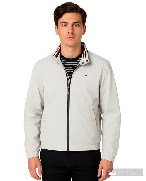 Chaqueta Tommy Hilfiger regular fit gris claro sólida para hombre