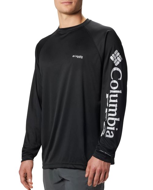 Camiseta Columbia PFG Terminal Tackle negra estampada para hombre