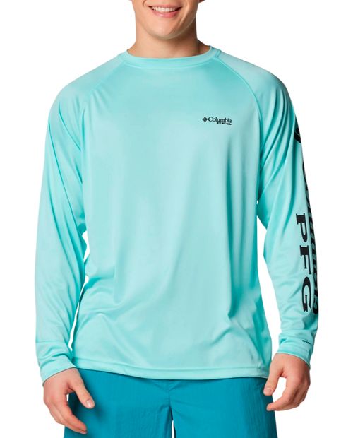 Camiseta Columbia PFG Terminal Tackle aqua estampada para hombre