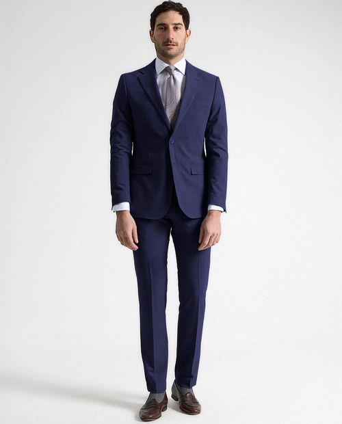 Traje PuroEGO slim fit azul navy sólido para hombre