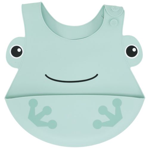 Babero de silicona verde