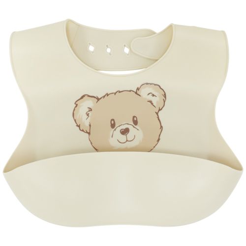 Babero de silicona beige
