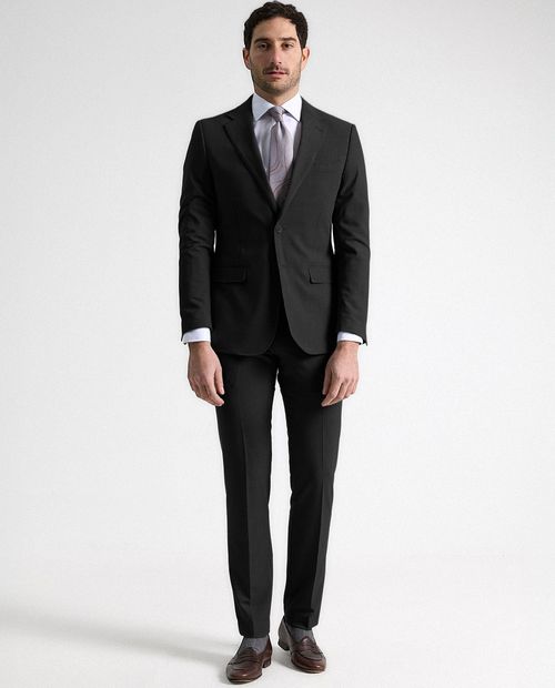 Traje PuroEGO slim fit negro sólido para hombre