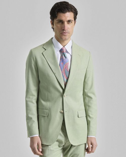 Blazer PuroEGO slim fit verde claro heather para hombre