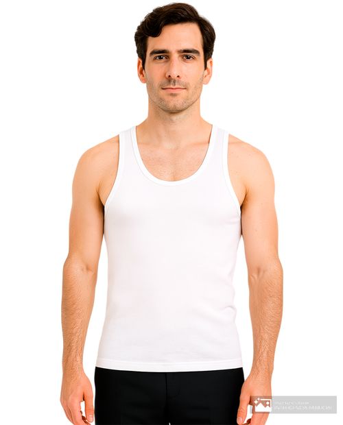 Camiseta interior St. Jacks blanca sólida para hombre