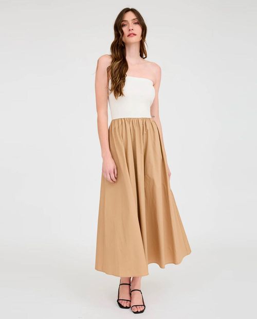 Vestido Mine maxi strapless para mujer