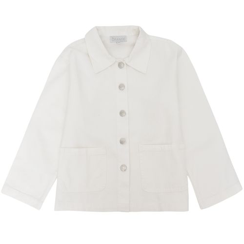 Blusa blanca sólido para niña