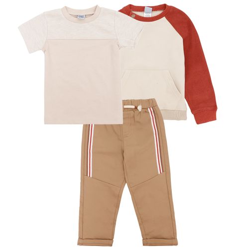Conjunto de 3 piezas multicolor con estampado para bebé niño