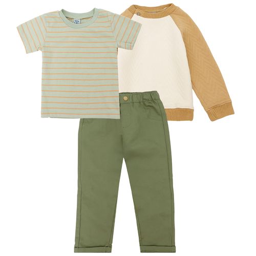 Conjunto de 3 piezas multicolor con estampado para niño