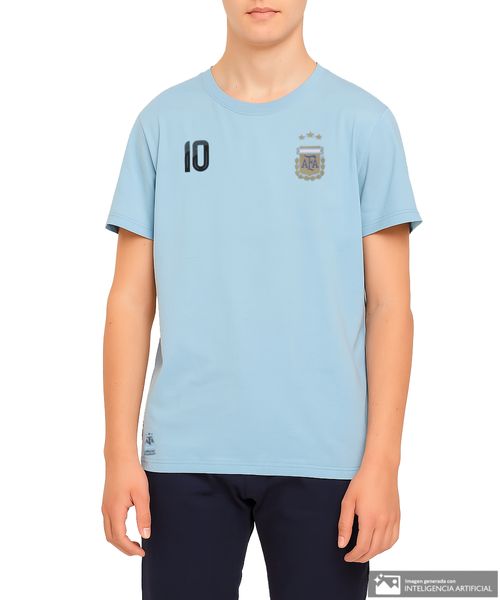 Camiseta deportiva Argentina celeste estampada para hombre