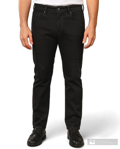 Vaqueros de mezclilla negros de corte slim para hombre