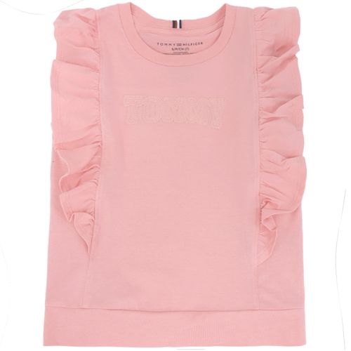 Blusa rosada con bordado para niña