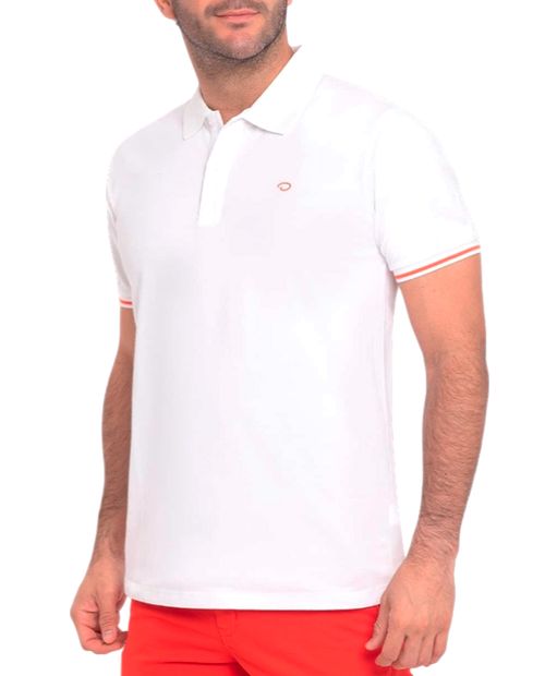 Camisa polo Oscar de la Renta classic fit blanca sólida para hombre