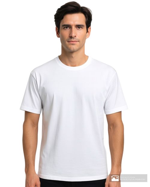 Camiseta básica Gents blanca sólida para hombre