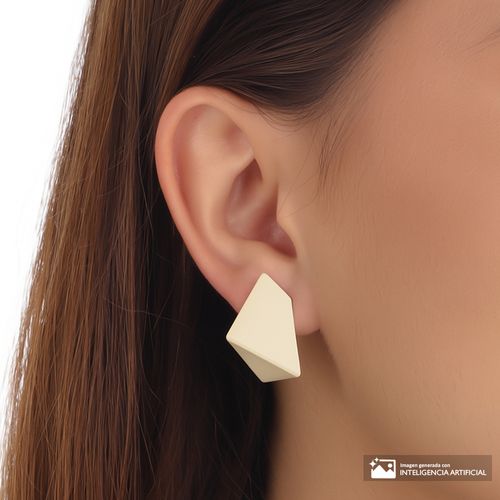 Aretes Sfera geométricos dorados estilo vanguardista
