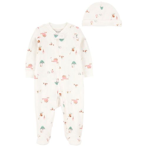 Pijama blanca con estampado para bebé niño