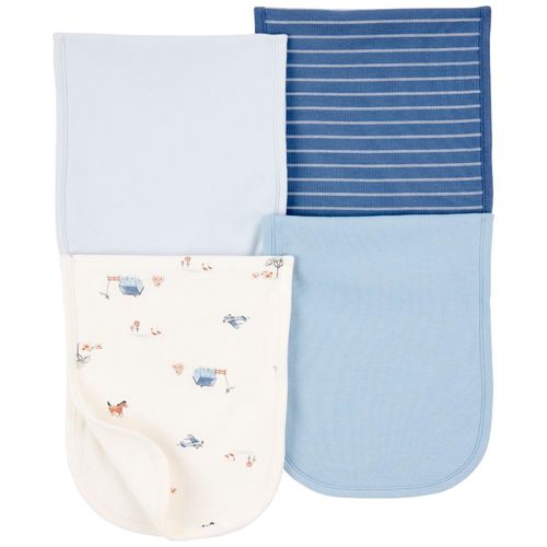 Set de 3 saliveros con estampado para bebé niño