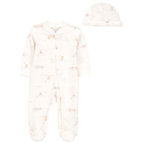 Pijama blanca con estampado para bebé niño