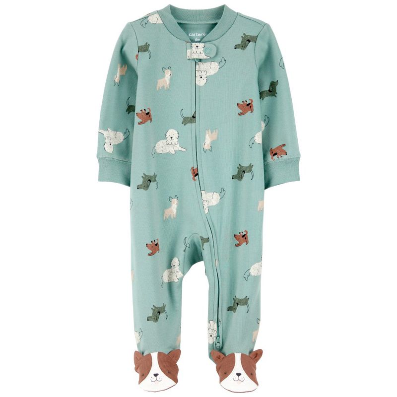 Pijama verde con estampado para bebé niño