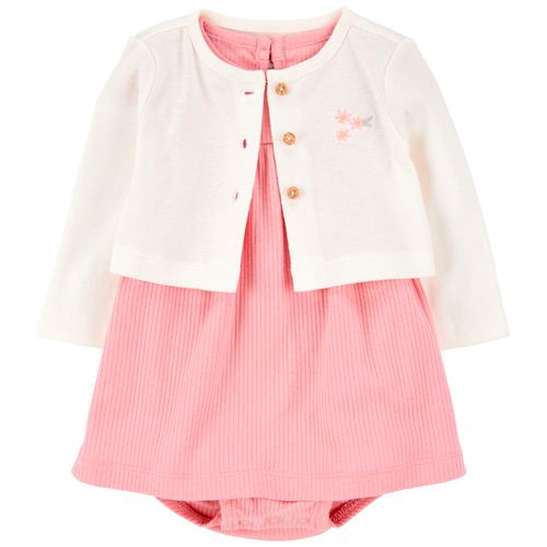 Conjunto de 2 piezas bicolor con estampado para bebé niña