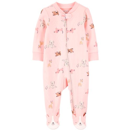 Pijama rosada con estampado para bebé niña