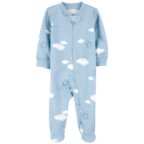 Pijama celeste con estampado para bebé niño