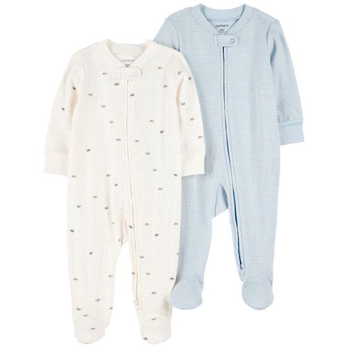 Set de 2 pijamas bicolores con estampado para bebé niño