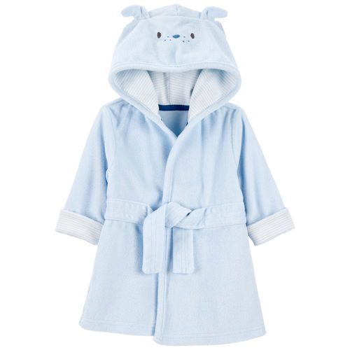 Bata de baño celeste para bebé niño