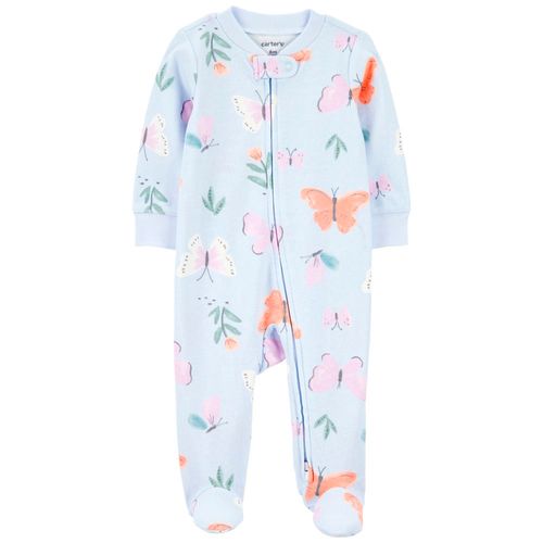Pijama celeste con estampado para bebé niña