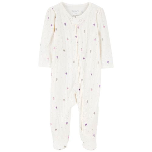 Pijama blanca con estampado para bebé niña