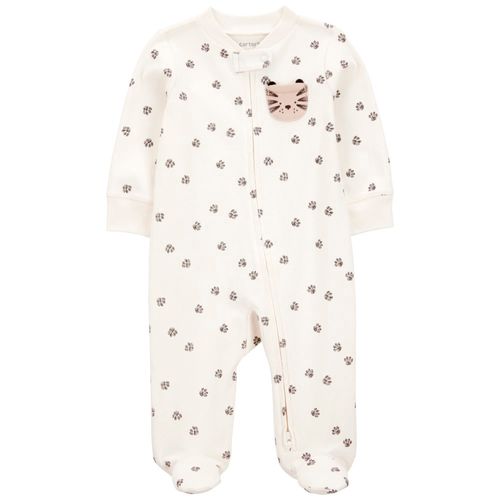 Pijama beige con estampado para bebé niña