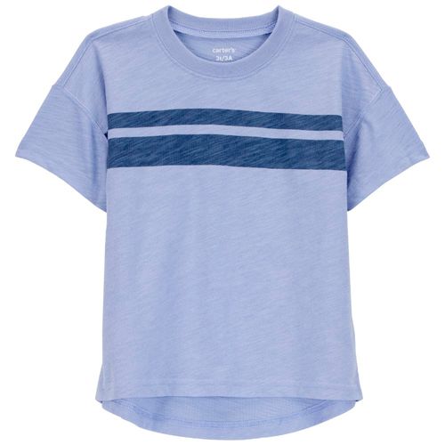Camiseta azul con estampado para niño