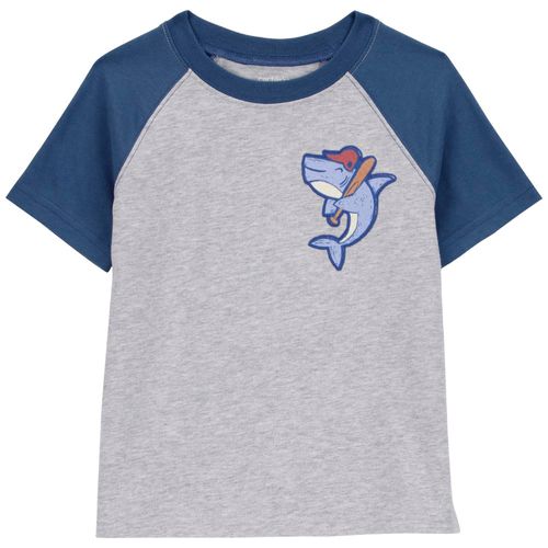 Camiseta bicolor con estampado para niño