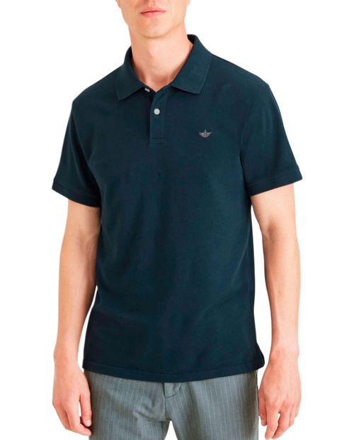 Camisa polo Dockers slim fit azul sólida para hombre