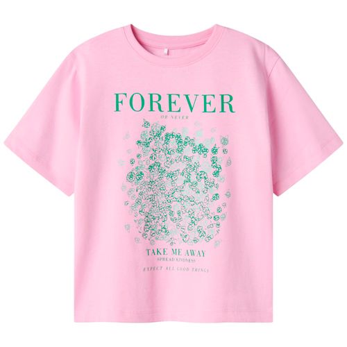 Blusa rosada con estampado para niña