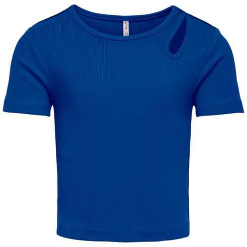 Blusa azul sólido para niña