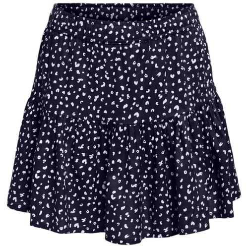 Falda azul con estampado para niña