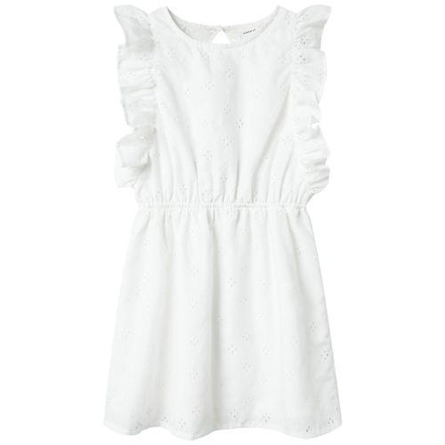 Vestido blanco sólido para niña