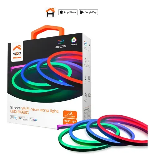 Cinta de luz LED smart neon multicolor 5 metros