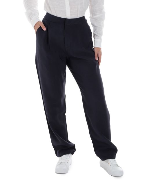 Pantalón Unexpected chino azul de cintura alta para mujer