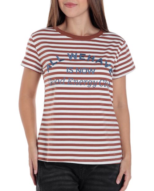 Camiseta Unexpected rayada manga corta para mujer