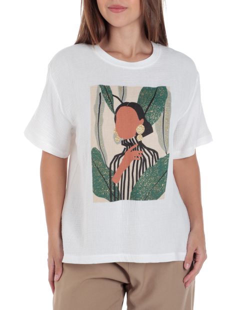 Camiseta Sfera estampada manga corta para mujer