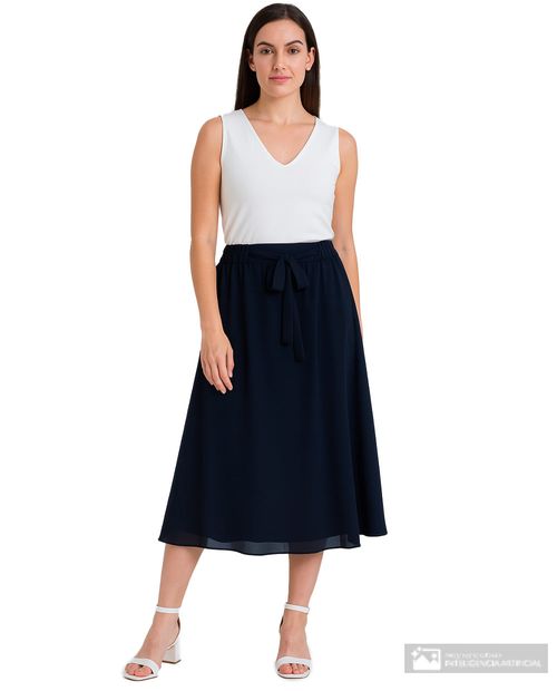 Falda Marcella midi de cintura alta para mujer