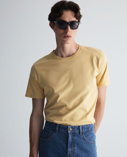 Camiseta Sfera amarilla sólida para hombre